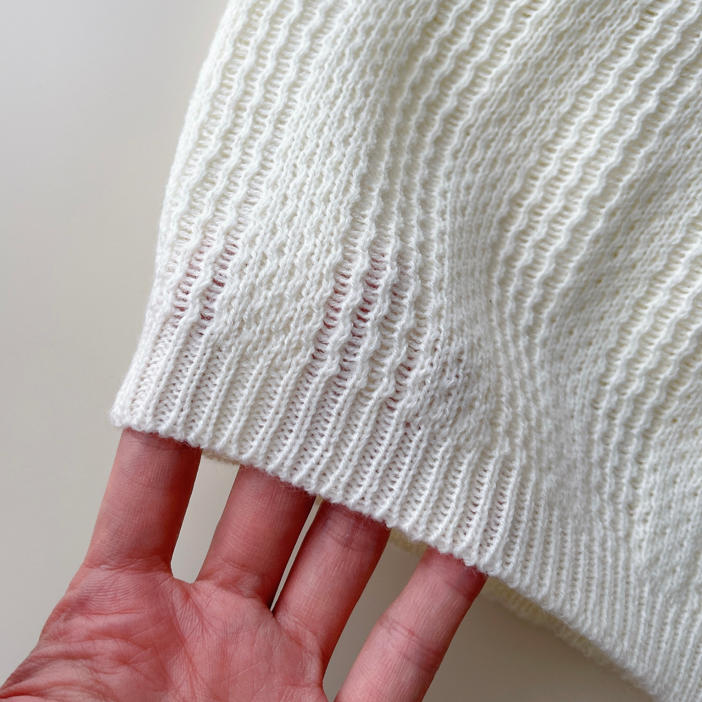 Size 1 - Polo Knit Set in Broken White (6-14mo)