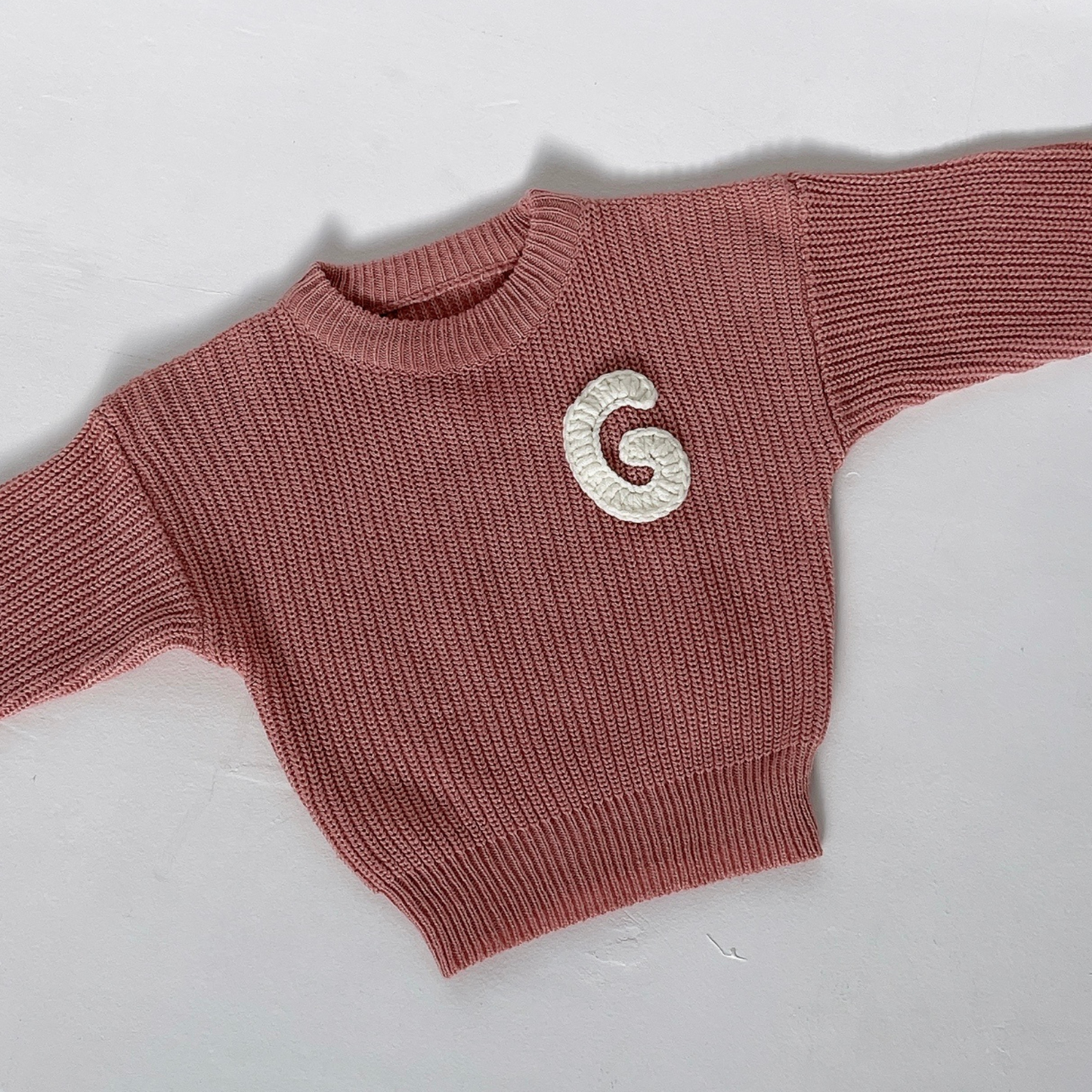 Size 1 - Dusty Pink Baby Sweater (6-14mo)