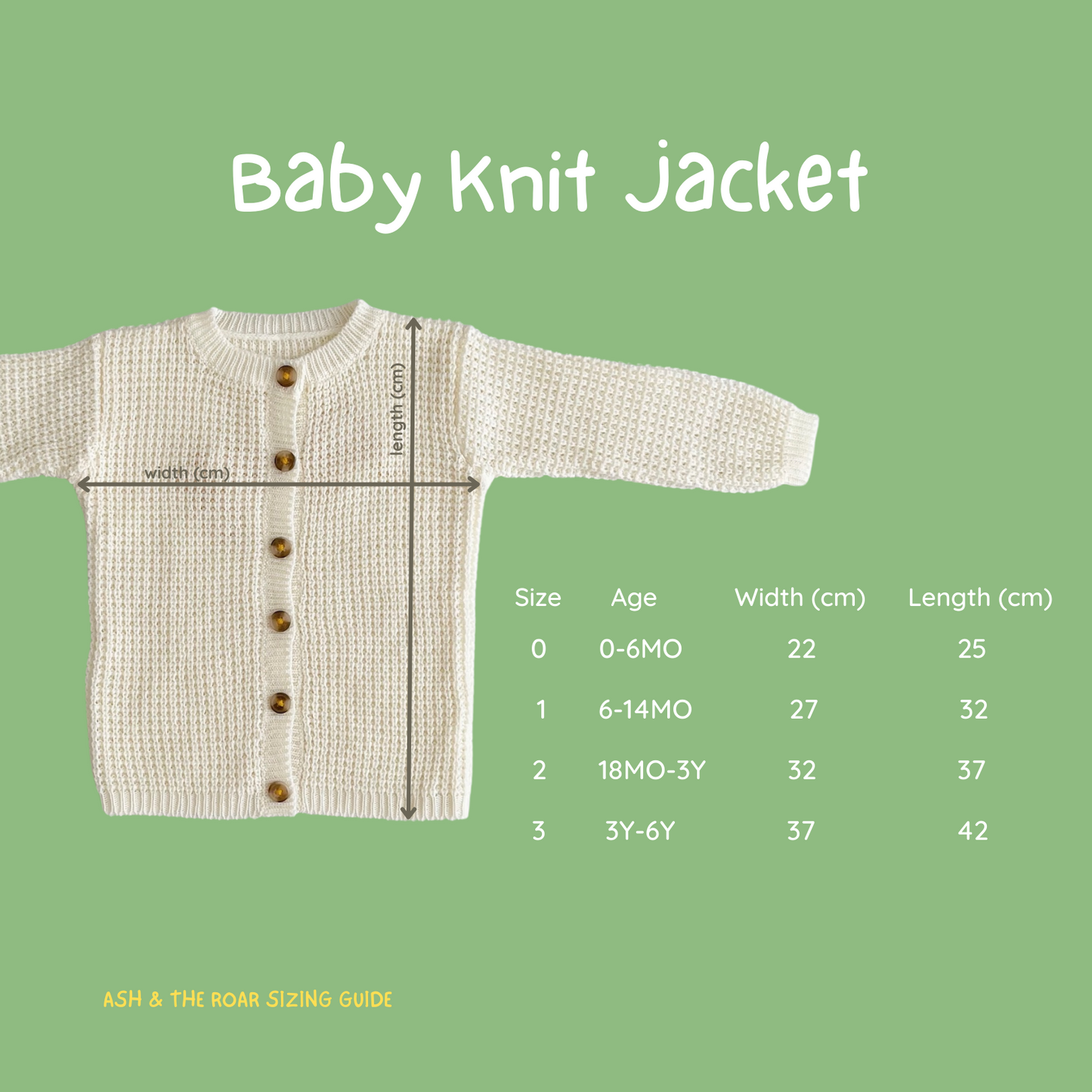 Size 3 - Cream Baby Jacket (3-6yo)